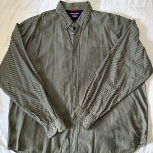 Wrangler Olive Green Casual Button Down Shirt